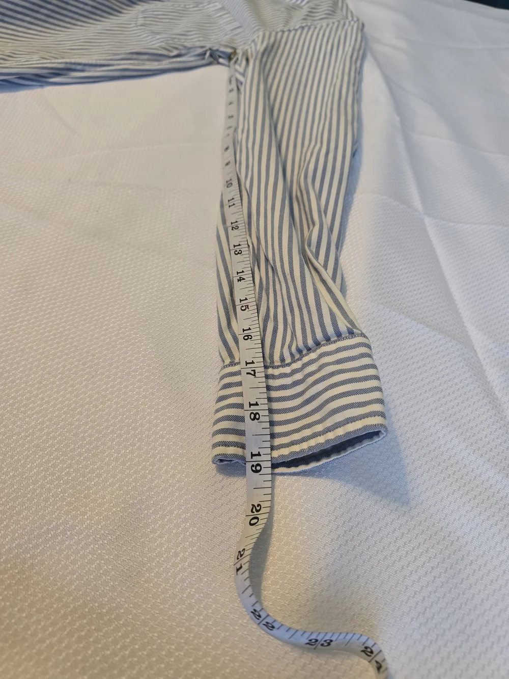 J. Crew Vintage Oxford Light Blue and White Stripe Button-Down Shirt Sz XS